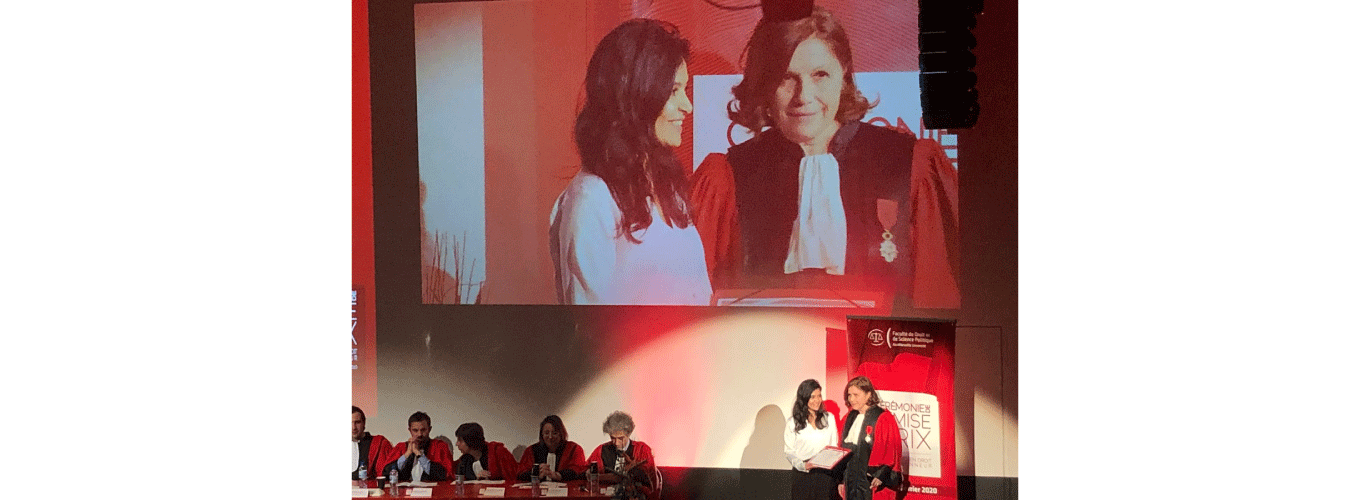 خرّيجة الجامعة اللبنانية “نورا رعد” تتسلّم جائزة أفضل دكتوراه في القانون المُقارن والقوانين الأجنبية من جامعة إيكس مرسيليا